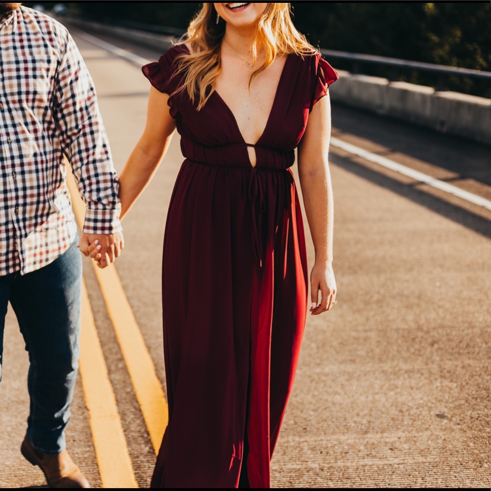 Lulus Ruffled Maxi Dress